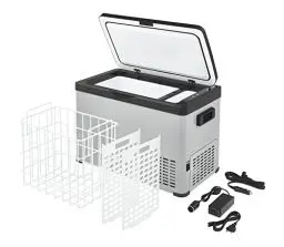 Produktbild: AEG Automotive Kompressor Kühlbox KK 30, mobile, für das Auto, konfigurierbare Temperaturen von +20 °C bis -20 °C Grad,Gefrierfach und Kühlbereich, inkl.zwei Tragegriffen, 30L Fassungsvermögen