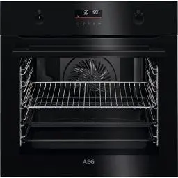 Produktbild: AEG BPE535060B Einbau-Backofen / Pyrolyse Selbstreinigung / Serie 6000 mit Ringheißluft: gleichmäßige Garergebnisse auf 3 Ebenen / Made in Germany / 45 Automatikprogramme / LED-Touchdisplay / Schwarz