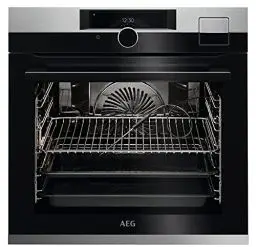 Produktbild: AEG BSE99823BM Dampf-Backofen / Serie 9000 Sous-vide Garen: 100% Dampf & automatischem Assistenten, gradgenau / TFT-Farbdisplay & Drehwähler / WiFi-Vernetzung / Kerntemperatursensor / Made in Germany