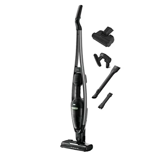 Produktbild: AEG CLEAN ÖKO 6000 AS62B25OKO Akku-Staubsauger, 2in1, angenehm leise 79 dB(A), 47 Prozent Recyclingmaterial, bis zu 55 Min. Laufzeit, Automatik, freistehend, alle Böden, inkl. Zubehör, schwarz