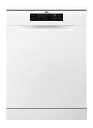 Produktbild: AEG FFB53617ZW Standgeschirrspüler Serie 6000 mit SatelliteClean 60cm AirDry - Trocknungsergebnisse D Energiesparend Besteckkorb Display Startzeitvorwahl Wasserstopp