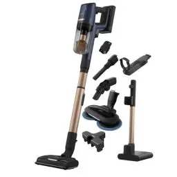 Produktbild: AEG HYGIENIC 8000 AP81B25WET Akku Staubsauger mit Wischfunktion/Automatik / 5-Stufen Filtration/Digitale Anzeige/Multi-Bodendüse & Mop-Düse / 3 Stufen/Akku wechselbar/Zubehör / 400ml / blau