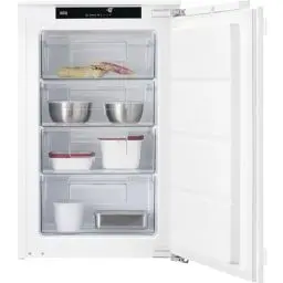 Produktbild: AEG Einbau-Gefrierschrank 88cm, Serie 6000 LowFrost: weniger Eisbildung für leichteres Abtauen, 4-Sterne Gefrierraum 98L, LCD-Display, Schnell-Gefrier-Funktion, Temperaturalarm, Festtür, TAB6L88EF