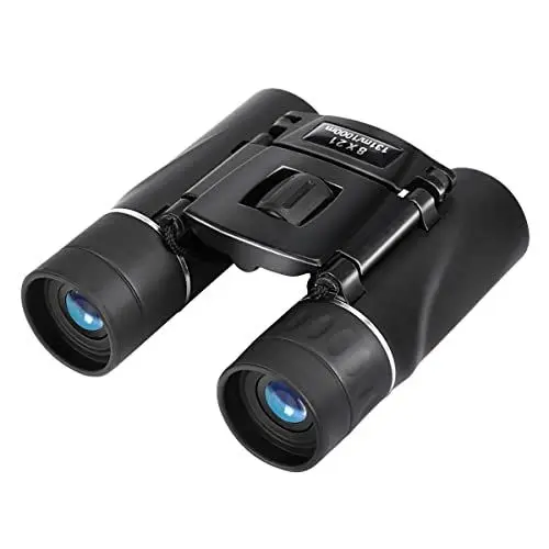 Produktbild: AEIGKY 2022 Design 8x21 Fernglas für Kinder, kleines, kompaktes, leichtes Taschenfernglas für Reisen, Sternenbeobachtung, Konzerte, Sport (Schwarz/AY-413)