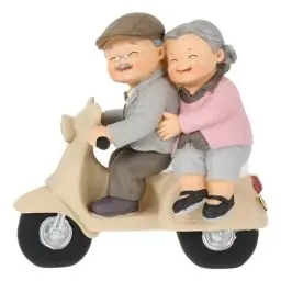 Produktbild: Ältere Paar Figurine Kreative Harz Großeltern auf Sammeln Figur Tafelaufsatz für Home Office Tisch Dekoration 15Cm