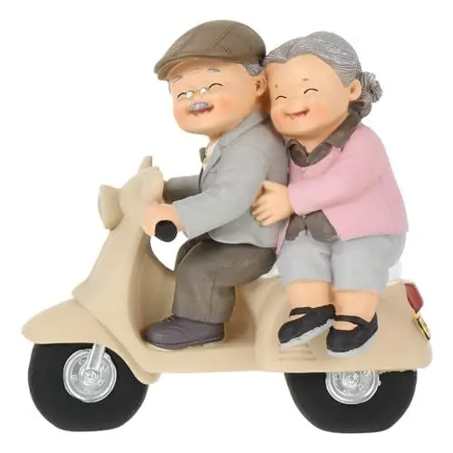 Produktbild: Ältere Paar Figurine Kreative Harz Großeltern auf Sammeln Figur Tafelaufsatz für Home Office Tisch Dekoration 15Cm