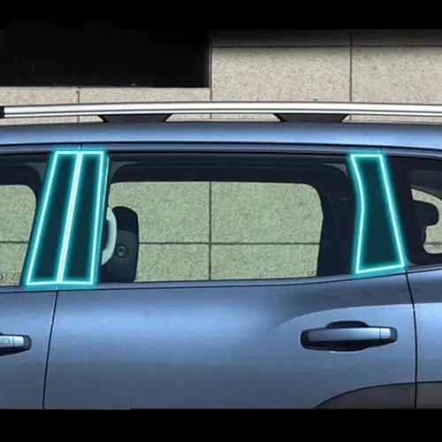 Produktbild: AENQNVK Auto-Außenfenster BC-Mittelsäulenleiste Transparente TPU-Schutzfolie, passend für GMW Haval Dargo 2020-2023 Zubehör