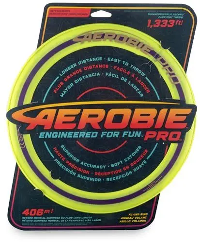 Produktbild: Aerobie Pro Flying Ring Wurfring mit Durchmesser 33 cm, gelb, für Erwachsene und Kinder ab 5 Jahren (TOGGO Toys 2022)