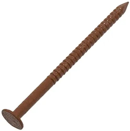Produktbild: AERZETIX - C64828 - Satz von 25 Fassadennägeln gerippten mit flachem kopf Ø2.3x37 mm - gerillte spitzen - aus stahl A2 - befestigung von blechen fassadenplatten traufe - farbe rot