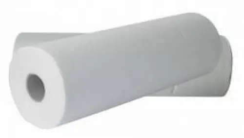 Produktbild: Ärzterolle 50mtr. 2-lagig Breite: 59 cm hochweiß , 1 Rolle Profi Qualität Liegenabdeckung Ärztekrepp Medizinalrollen Liegenabdeckungen Tiga-Med