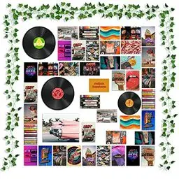 Produktbild: Ästhetisches Bild für Wandcollage, indische Raumdekoration, Kunstposter für Schlafsaal, Wandkunstdrucke für VSCO Mädchen Jungen, Party-Foto-Display, Schlafzimmer-Dekor für Musikliebhaber