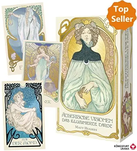 Produktbild: Ätherische Visionen (ETHEREAL VISIONS) - Das illuminierte Tarot: dekorative Box und Karten mit Goldprägung und Booklet, 48 Seiten (Tarot Deutsch)