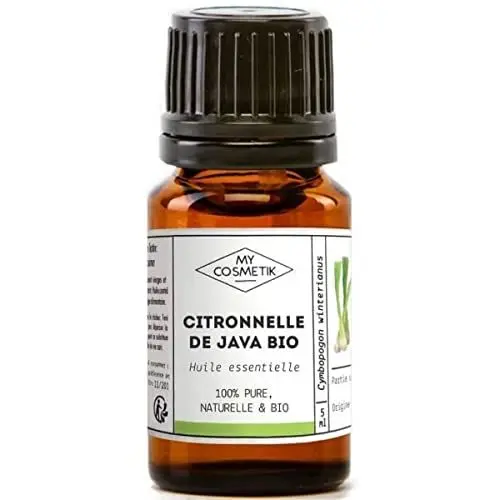 Produktbild: MY COSMETIK - Ätherisches Java-Citronella-Öl - Aus biologischem Anbau - HEBBD/HECT-chemotypisiert - 100% rein und natürlich - ECOCERT-zertifiziert - 5 ml