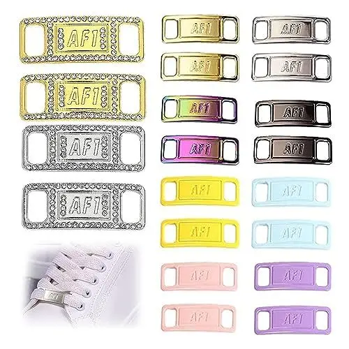 Produktbild: 10 Paar AF1 Metal Tag AF1 Schnürsenkel Schnalle Metal Tag,Schuhschmuck Schuhanhänger,Schnürsenkel Schnalle,DIY Sneaker Kits,Schuhzubehör Dekoration für Turnschuhe Schnürsenkel