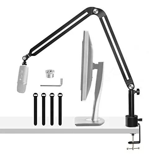 Produktbild: AFAITH Mikrofon Arm Ständer, Mikrofonständer Tisch Microphone Arm Boom Mic Stand für Mikrofon Fifine| Hyperx Quadcast| Razer Seiren mini| Elgato Wave