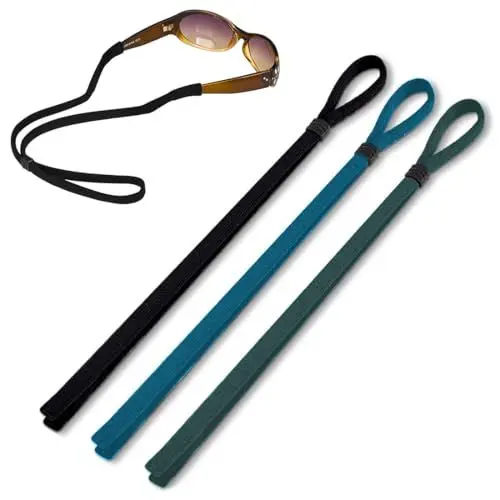 Produktbild: AFCJLTO Sportliches Brillenband-Set, 3 verstellbare Lanyards für Sonnenbrillen, rutschfest und passend für Damen, Herren, Kinder - Brillensicherung für jede Aktivität