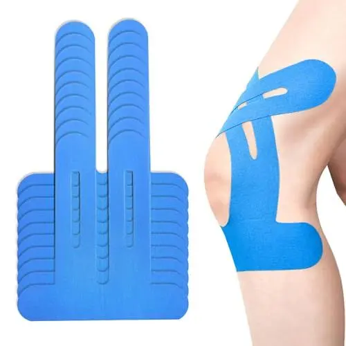 Produktbild: Afenau 10 Stück Precut Kinesiotapes Knie, Knie Tape Vorgeschnitten, Kinesiotapes Vorgeschnitten Knie Pre-Cutting, Kinesiologie Tape, Wasserfestes & Elastisches Physio Tape für Knieschmerzen