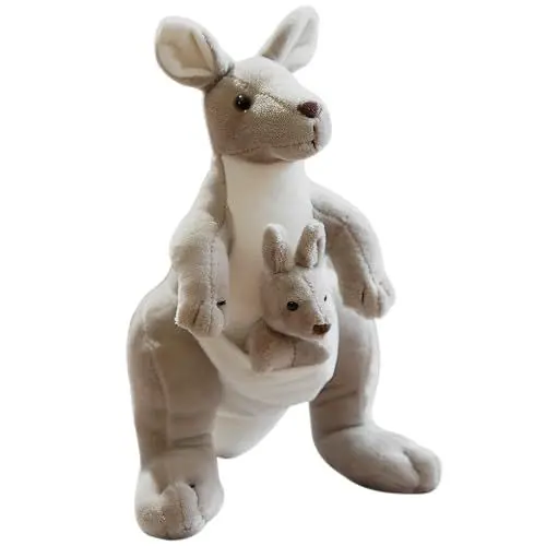 Produktbild: Afenau Känguru Plüschtier Plüschtiere, 28cm Kuscheltier Mutter und Kind Känguru, Realistisch Flauschiges Stofftier Känguru zum Kuscheln, Känguru Kuscheltier für Kinder Kuscheln, Spielen und Schlafen