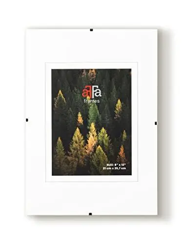 Produktbild: aFFa frames Rahmenloser Bilderhalter mit Clips für Fotos und Poster, the frame, Posterrahmen, Plexiglas, HDF, bilderrahmen 10x15 cm