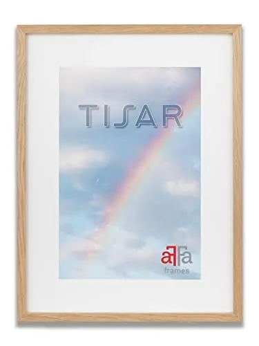 Produktbild: aFFa frames Tisar bilderrahmen Holz, photo frame, holzrahmen, Rahmen aus Holz mit Acrylglas, Eiche bilderrahmen, 10x15 cm