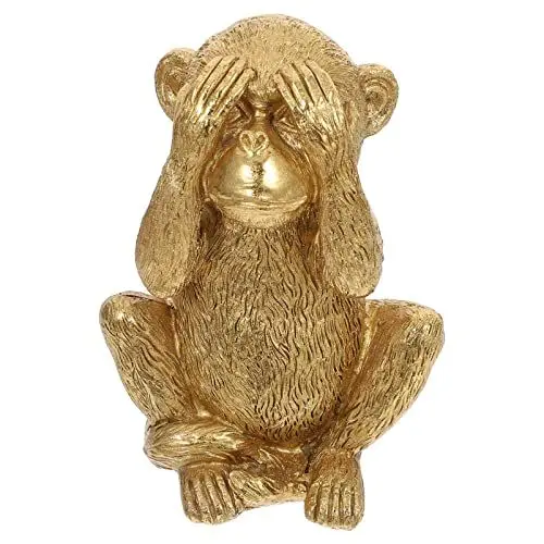 Produktbild: Resin Affenfigur Dekoration Delikate Affen Skulptur Für Home Desktop Vivid Monkey Ornament Für Büro Und Wohnraum Platzsparend Und Leicht Hochwertiges Kunstharz