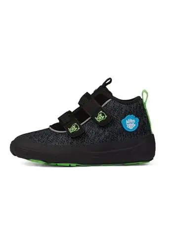 Produktbild: Affenzahn Minimal Lowboot Happy Smile Knit Vegan, 22/22 Kinder, Panther schwarz