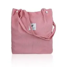 Produktbild: AfitLulu Cord Umhängetasche Damen Große Kapazität Handtasche Damen, Wiederverwendbar Shopper Tasche Damen Einfach Tote Bag Casual Cord Schultertasche Damen für Einkaufen College Arbeit (Rosa)