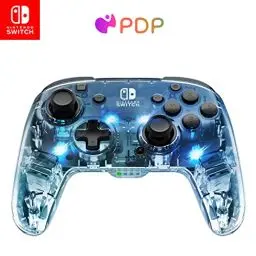 Produktbild: Afterglow LED drahtlos Deluxe Gaming Controller - Lizenziert durch Nintendo für Switch and OLED - RGB Hue Color Lights - See through Gamepad Controller - Paddle Buttons