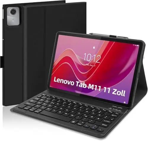 Produktbild: AGARELE Tastatur Hülle für Lenovo Tab M11 11 Zoll 2024, (QWERTZ Deutsch) Bluetooth Keyboard Mit Stifthalter, Schwarz