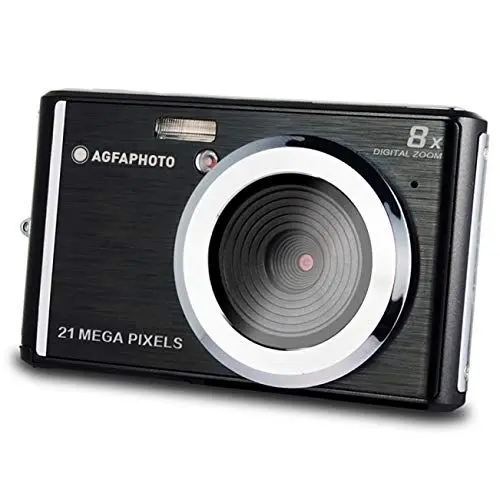Produktbild: AGFA PHOTO Realishot DC5200 - Kompaktes Digitalkamera, 21MP, 2,4” LCD-Bildschirm, 8x Digitalzoom, HD 720p Video, Lithiumbatterie, SD-Karten, Szenenmodi - Schwarz