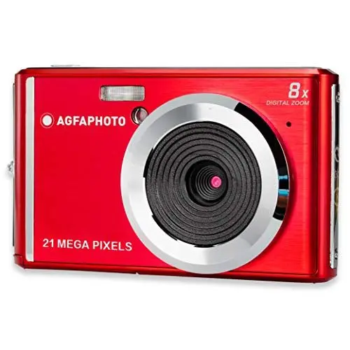 Produktbild: AGFA PHOTO Realishot DC5200 - Kompaktes Digitalkamera, 21MP, 2,4” LCD-Bildschirm, 8x Digitalzoom, HD 720p Video, Lithiumbatterie, SD-Karten, Szenenmodi - Rot