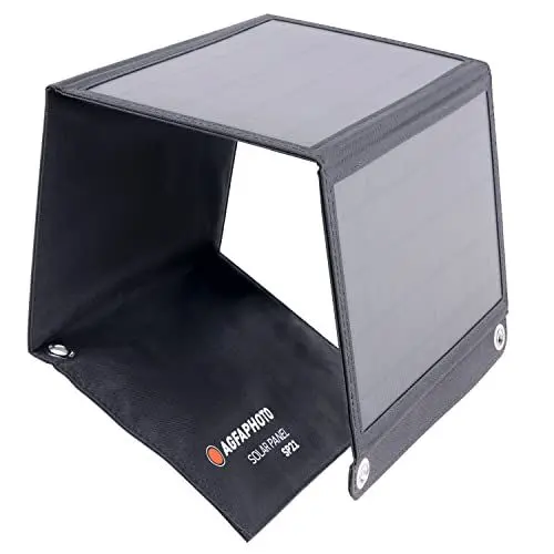 Produktbild: AGFAPHOTO Solarpanel SP21 | Outdoor Solarladegerät | Faltbar für Outdoor-Aktivitäten | Stromversorgung für Verschiedene elektronische Geräte | Sonnenlicht-Ladegerät für Mobile Geräte
