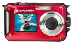 Produktbild: AGFA Photo Realishot WP8000 - wasserdichte Digitalkamera, 24 MP, Full HD Video, Doppelt-LCD-Bildschirm, 16-facher Digitalzoom, Digitale Bildstabilisierung, Lithium-Batterie - Rot