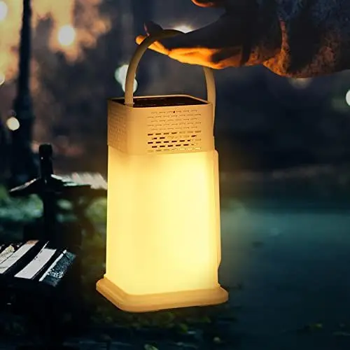 Produktbild: AGM LED Nachttischlampe,1200mAh Nachtlicht mit Bluetooth Lautsprecher, Touch Dimmbar 2-in-1 Schreibtischlampe & Nachtlicht Kinder für Schlafzimmer Camping