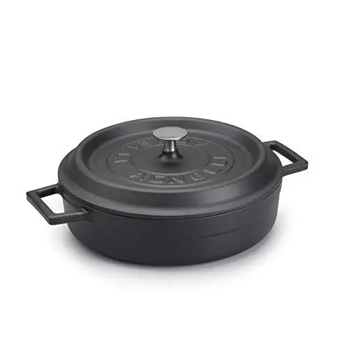 Produktbild: Agnelli Langsame Töpfe Kochtopf niedrig geformte Kochen aus Eisen, Graphit Schwarz