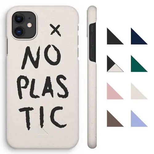 Produktbild: agood Company Pflanzliche Handyhülle, iPhone 11 Hülle - Biologisch abbaubare Handyhülle - Schlank & schützend - Plastikfrei, Null Abfall, umweltfreundliche Handyhülle - Vanilla White No Plastic