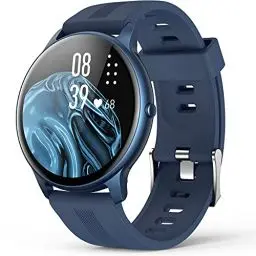 Produktbild: Smartwatch, AGPTEK 1,3 Zoll runde Armbanduhr mit personalisiertem Bildschirm, Musiksteuerung, Herzfrequenz, Schrittzähler, Kalorien, usw. IP68 Wasserdicht Fitness Tracker für iOS und Android, Rosa