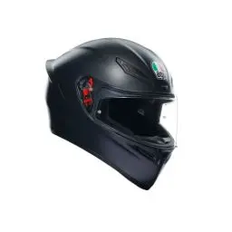 Produktbild: AGV - K1 S E2206 Motorrad Helm, Herren ECE Vollvisier Motorradhelm, Racing Style mit Aerodynamischem Spoiler, Kratzfestem Visier, 190° Sichtfeld, mit Intercom Ready, Mattschwarz