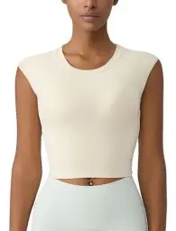 Produktbild: AGYMNX Sports BH Damen Yoga Top Gepolstert Bustier �rmellos Rundhalsausschnitt Training Top Schmetterling Kreuz R�cken Sport Bra f�r Yoga Laufen Pilates Wei� L