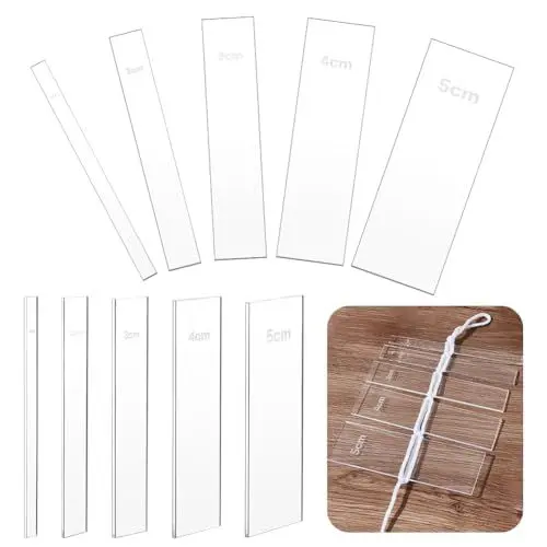 Produktbild: AHANDMAKER 10 Stück Makramee-Trennwerkzeug, Makramee-Abstandsführung, 4 Größen, Makramee-Führungswerkzeug, Lineal Für Makramee-Werkzeuge Und -Ausrüstung In Größen von 1 cm–5 cm