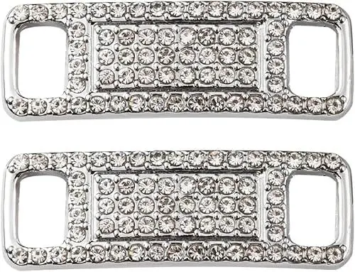 Produktbild: AHANDMAKER 1 Paar Schnürsenkelanhänger Aus Strass, Bling Sneakers Schnürsenkelanhänger Charms Herz Schnürsenkel Schnallen Splitter Schuhschmuck Charms Für Sneaker Casual Sportschuh Bikini Zubehör