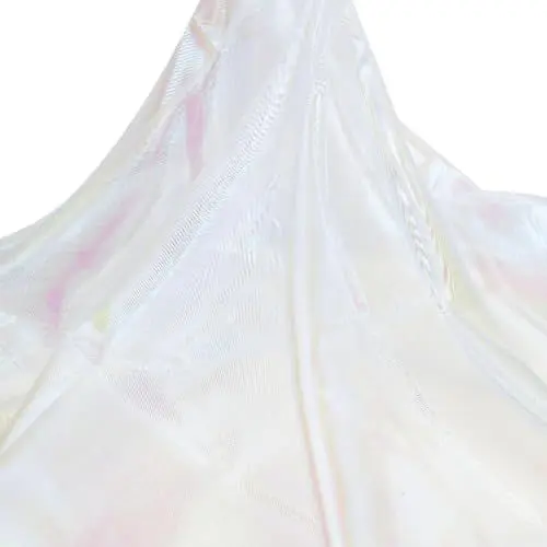 Produktbild: AHANDMAKER Transparenter Schillernder Organza-Stoff, 59,11 cm Breit, (9),(1) m, Vorgeschnittene, Seidig Glänzende Organza-Stoffe Für Hochzeitskleid, Mode, Kunsthandwerk, Heimwerkerbedarf – Weiß