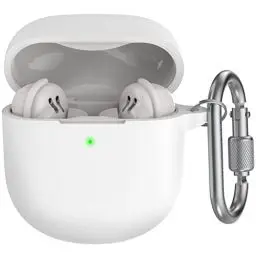 Produktbild: AHASTYLE Silikon Hülle für Bose QuietComfort Ultra & Bose QuietComfort Earbuds II Case und Schutzhülle Kompatibel mit Bose QuietComfort Ultra und Bose QuietComfort Earbuds II (Weiß)