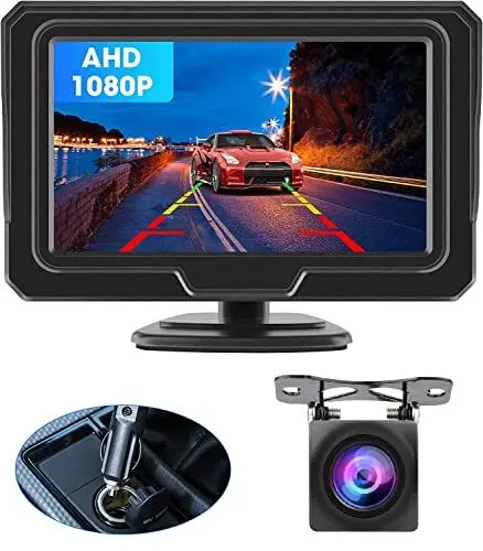 Produktbild: AHD 1080P Auto-Rückfahrkamera-Kit Rückfahrkamera mit 4,3-Zoll-LCD-Monitor für Vans, Super-Nachtsicht IP68 wasserdicht, einfache Installation, DIY-Rückfahranleitung