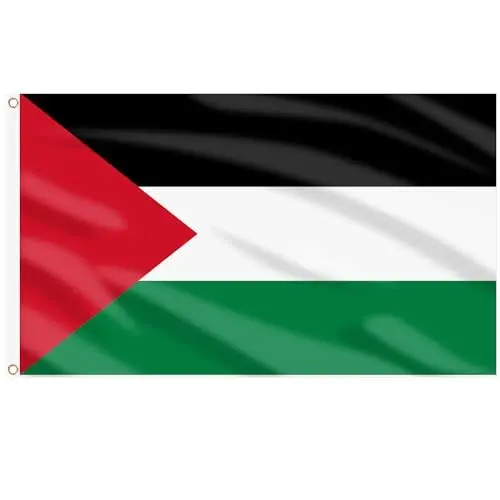 Produktbild: AhfuLife Palästina Flagge 150 x 90cm, 2 Stück Palästinensische Fahne Doppelseitig mit Messingösen für Nationale Party Fest Feier Garten Haus Innen Außen Deko