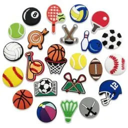 Produktbild: AhLmA 23 Stück Croc Anstecker Shoe Schuhanstecker Charms Schuhdekoration Im Sportballstil Verschiedene Formen, Diy-Schuharmband, Geburtstagsfeierbevorzugungen (Sportserie)