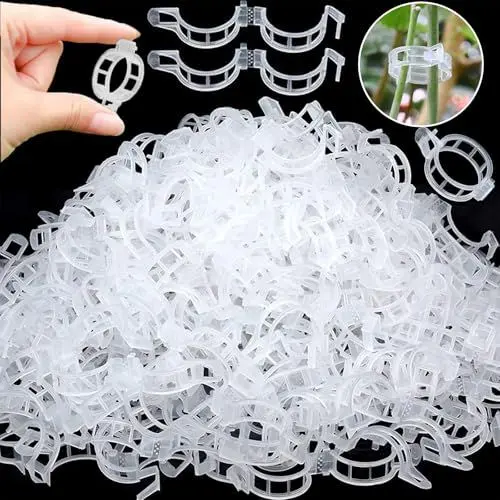 Produktbild: AhLmA 300 Stück Pflanzenclips Rankhilfen für Kletterpflanzen Tomatenhaken Klammern für Pflanzen Clips zum Befestigen von Pflanzen Geeignet für Obst und Gemüse, Pflanzenstängel, kleine Bäume usw