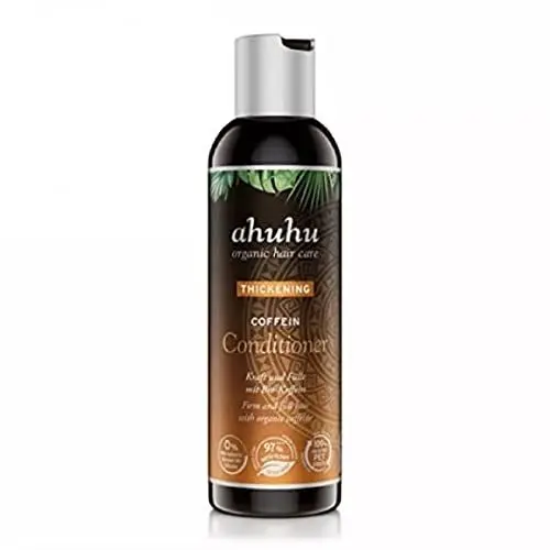 Produktbild: ahuhu THICKENING Coffein Conditioner (200ml) – Haarspülung mit Bio-Koffein & Reisstärke, Stärkt die Haarstruktur & verleiht Fülle, Für feines & kraftloses Haar, Pflegt ohne zu beschweren, Vegan