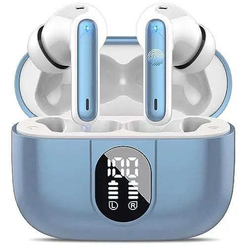 Produktbild: AI Kopfhörer Übersetzer, 3-in-1Bluetooth 5.3 Echtzeit Sprachübersetzer Kopfhörer mit 164 Sprachen/6 Übersetzungsmodi, 40Std Übersetzer Ohrhörer mit ENC Mic und App für Lernen, Reisen, Business Blau