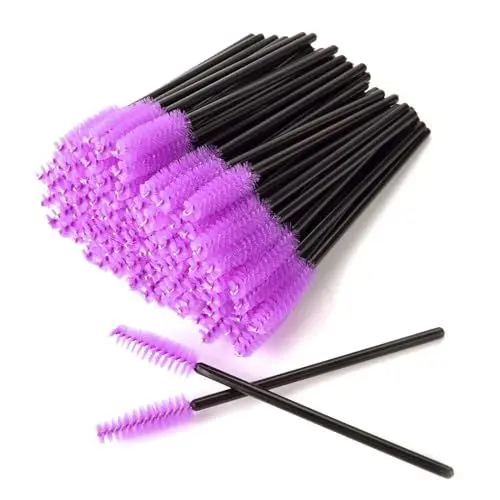 Produktbild: AIBAOBAO 100 Stück Einweg Wimpernbürste, Augenbrauenbürstchen, Wimpernbürsten Einweg Farbe, Beauty-Salon und Hausgebrauch für Mascara Zauberstäbe, Wimpernverlängerung, Augen Make Up Tools